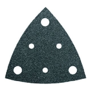 Fein Feuille abrasif triangulaire perforée, 80 mm K40, lot de 5