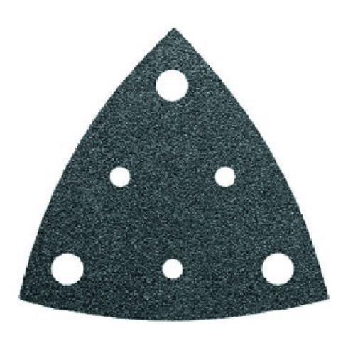 Fein Feuille abrasive triangulaire perforée, 80 mm K120, lot de 5