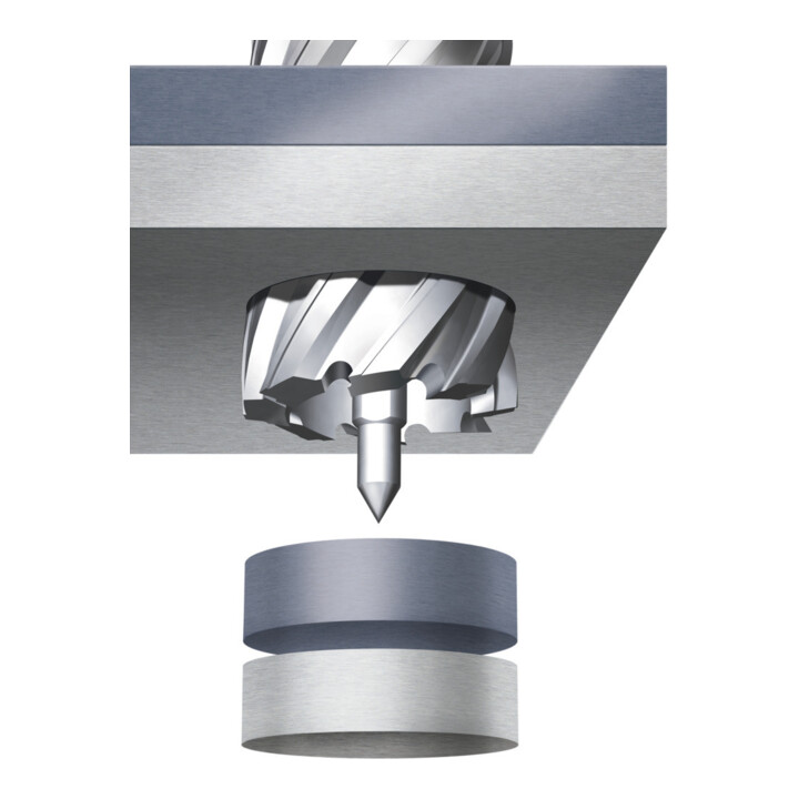 Fein Fraise HSS SPECIAL 25 avec porte-outil Weldon 3/4 in, Ø perçage 16 mm, Profondeu