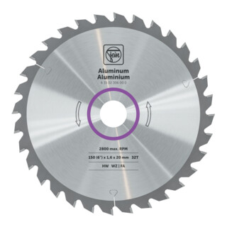 Fein Handcirkelzaagblad voor aluminium en andere non-ferrometalen