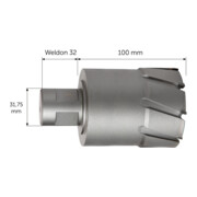 Fein HM Ultra 100 Kernbohrer mit Weldon 32-Aufnahme-5