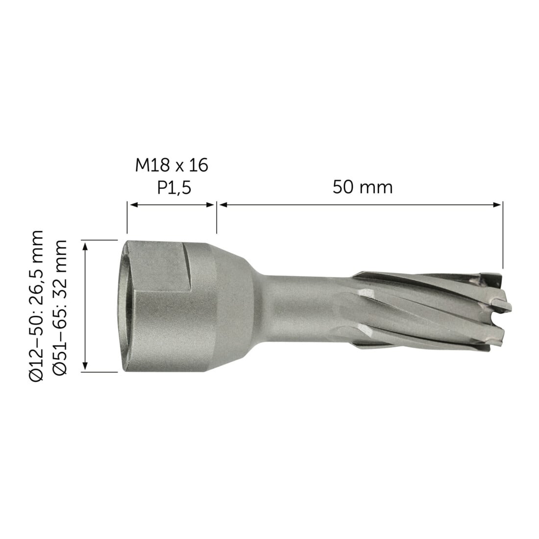Fein HM Ultra Kernboor 50 met Fein schroefdraad