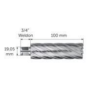 Fein HSS NOVA 100 Kernbohrer mit 3/4 in Weldon-Aufnahme, Schnitttiefe 100 mm-4