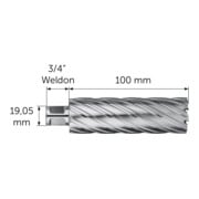 Fein HSS NOVA 100 Kernbohrer mit 3/4 in Weldon-Aufnahme, Schnitttiefe 100 mm-5