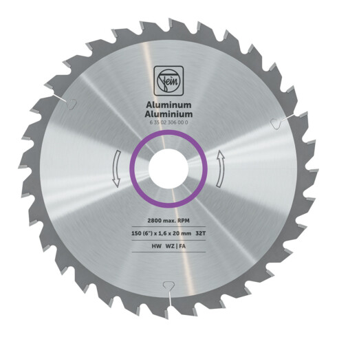 Fein Lame de scie circulaire portative pour aluminium et autres métaux non ferreux