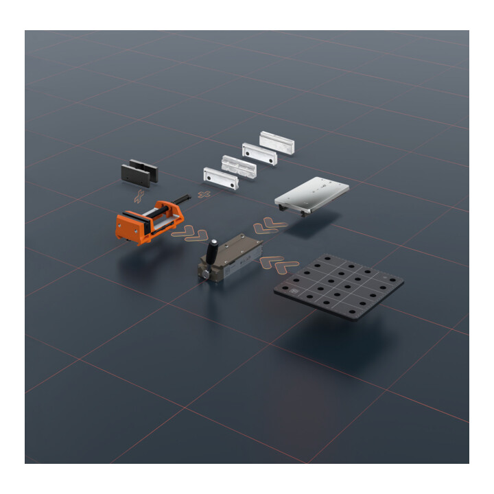 Fein Magnetschraubstock mit Backenbreite von 100 mm, VersaMAG Schraubstock Set