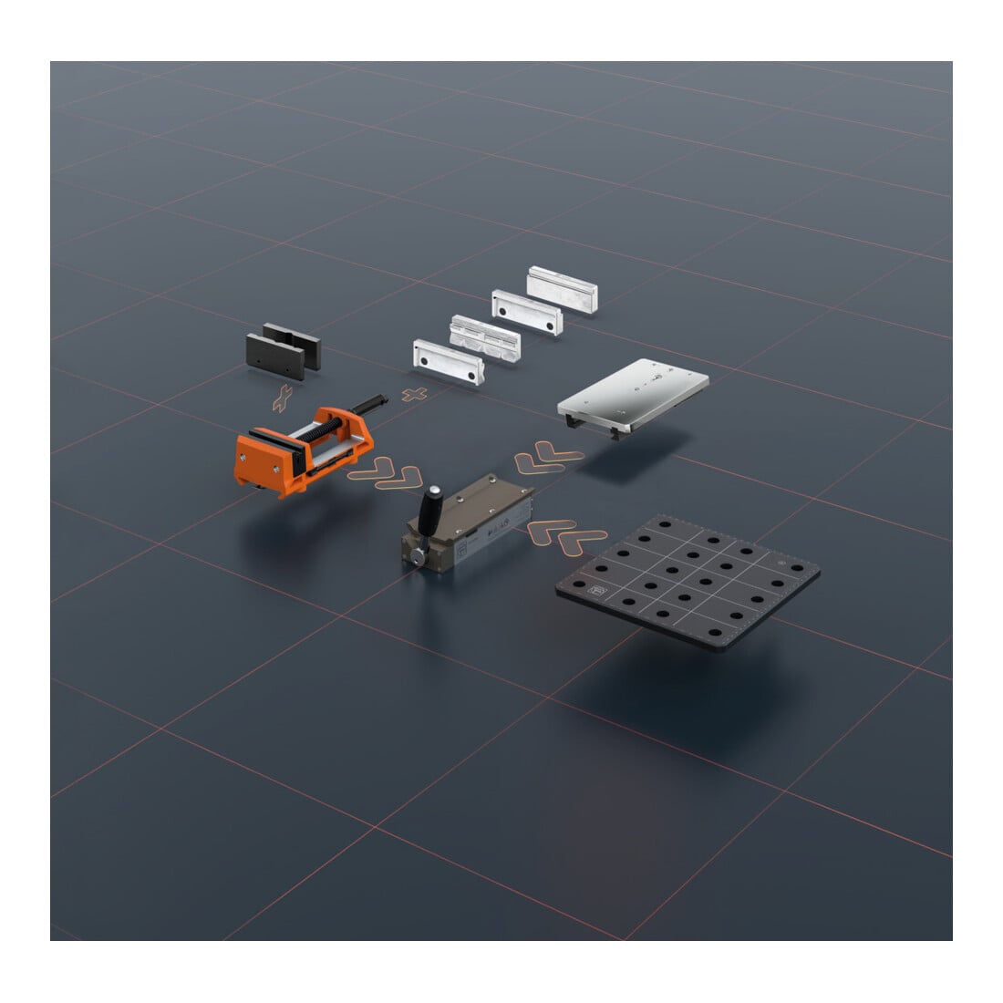Fein Magnetschraubstock mit Backenbreite von 100 mm, VersaMAG Schraubstock Set