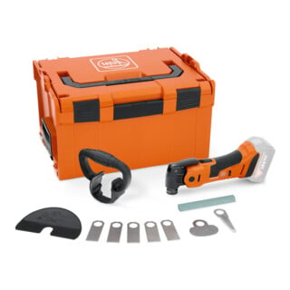 Fein Oszillierer mit Akku, MULTIMASTER AMM 700 1.7 Q Fugensanierung, speziell für Fugensanierung mit robuster 12-Kant-Aufnahme und 7 Messer zum Austrennen elastischer Fugen