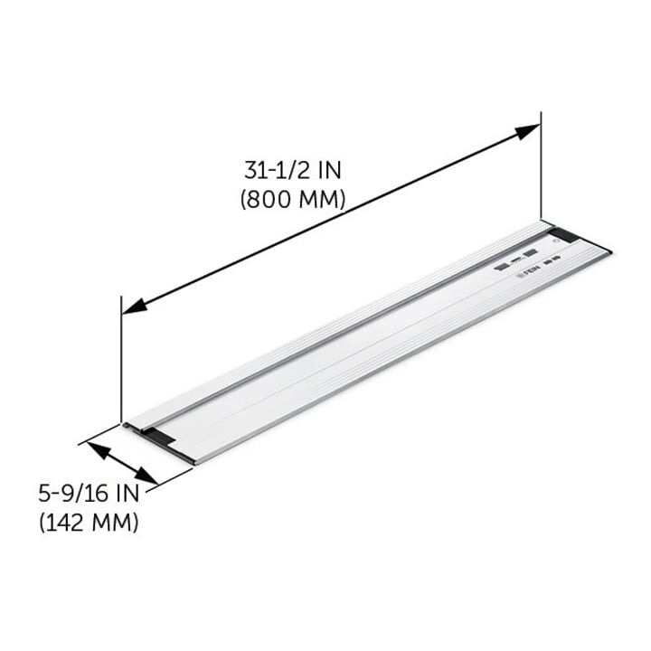 Fein Rail de guidage de 800 mm pour scies circulaires portatives, L 800 mm