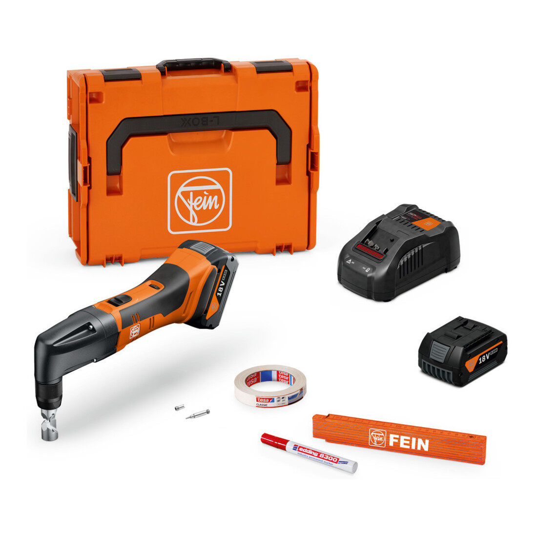FEIN Roditrice a batteria fino a 1,6 mm ABLK 18 1.6 E AS Set 2x 5 Ah