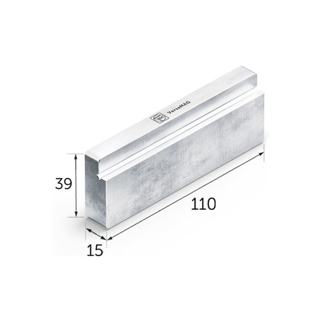Fein Schutzbackenpaar (B) Blank 110 mm Aluminium (VersaMAG)