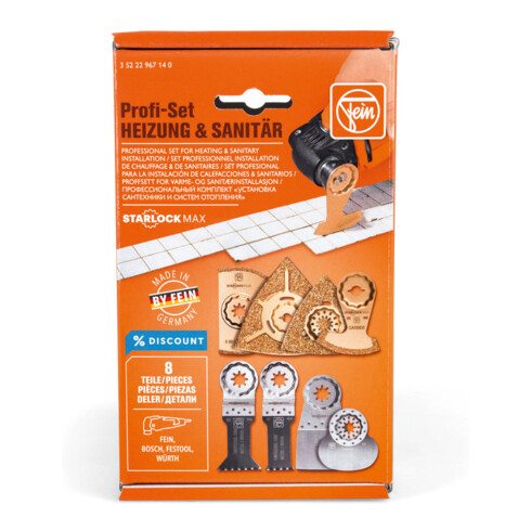 Fein Set professionnel StarlockMax CHAUFFAGE/SANITAIRE, Porte-outil StarlockMax