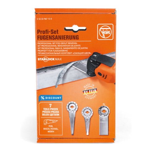 Fein Set professionnel StarlockMax RÉNOVATION DE JOINTS, Porte-outil StarlockMax