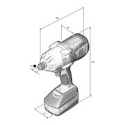 Fein snoerloze slagmoersleutel ASCD 18-1000 W34 SELECT-5