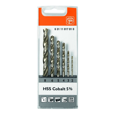 Fein Spiralbohrer Set Ø2-8mm HSS Cobalt 5%