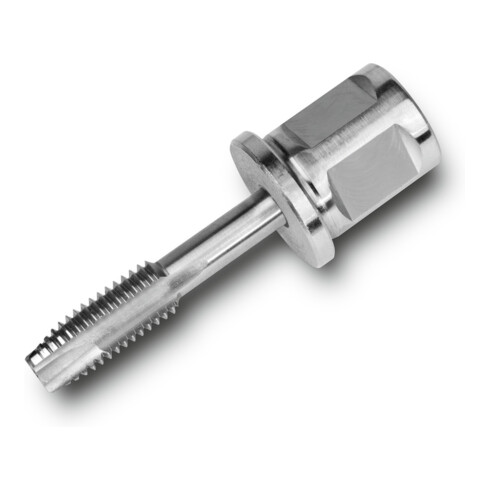 Taraud fin pour trous débouchants avec adaptateur 3/4 dans le support Weldon