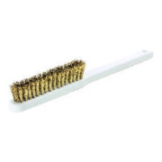 Feinbürste L.225mm 0,15mm Messingdraht gewellt 4-reihig LESSMANN