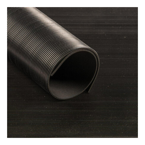 Feinriefenmatte SBR, schwarz 3mm 1200mm 10m