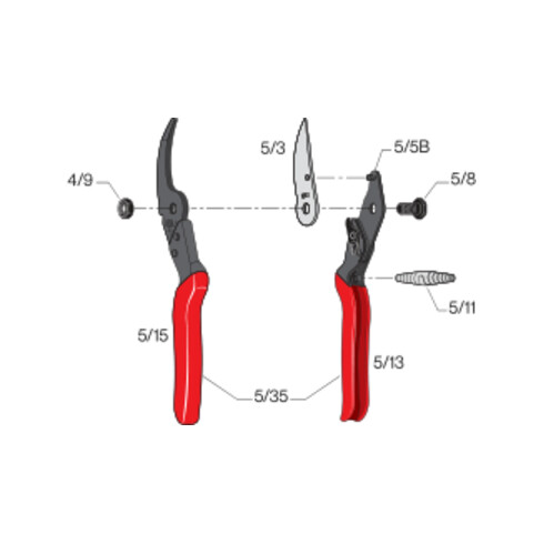 FELCO Baum-, Reb-, Gartenschere mit spitz zulaufendem Schneidkopf