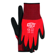 FELCO Guanti da lavoro in maglia con rivestimento in nitrile, tg.S