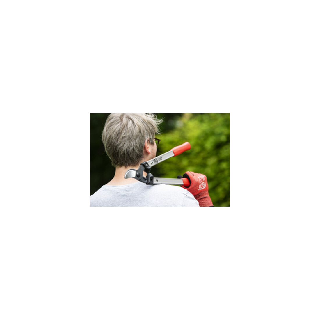 FELCO Sécateur élagueur à deux mains, longueur totale 40 cm - Tête de coupe tirante