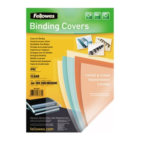 Fellowes Deckblatt 5376102 DIN A4 200mic transparent 100 St./Pack.
