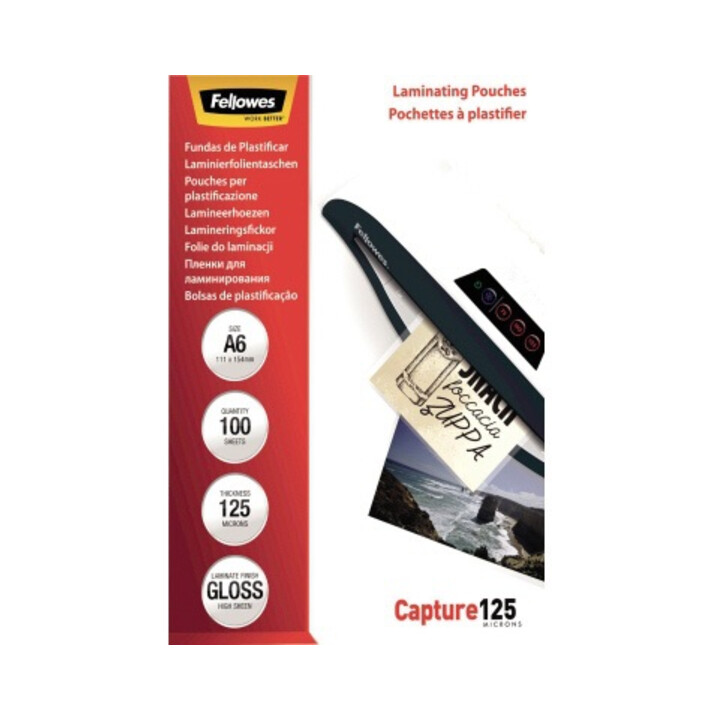 Fellowes Laminierfolie Capture 125 5307201 111x54mm 100 St./Pack.