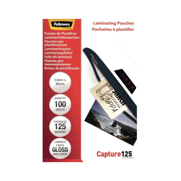 Fellowes Laminierfolie Capture 125 Mikron 5306302 54x86 100 St./Pack.
