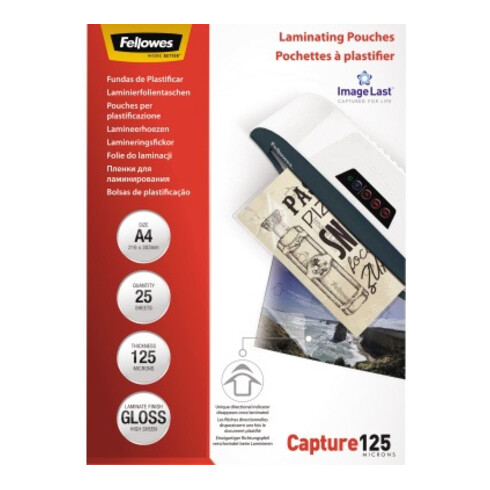 Fellowes Laminierfolie ImageLast 5396301 DIN A4 125my 25 St./Pack.