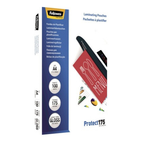 Fellowes Laminierfolie Protect 175 5308703 DIN A4 tr 100 St./Pack.