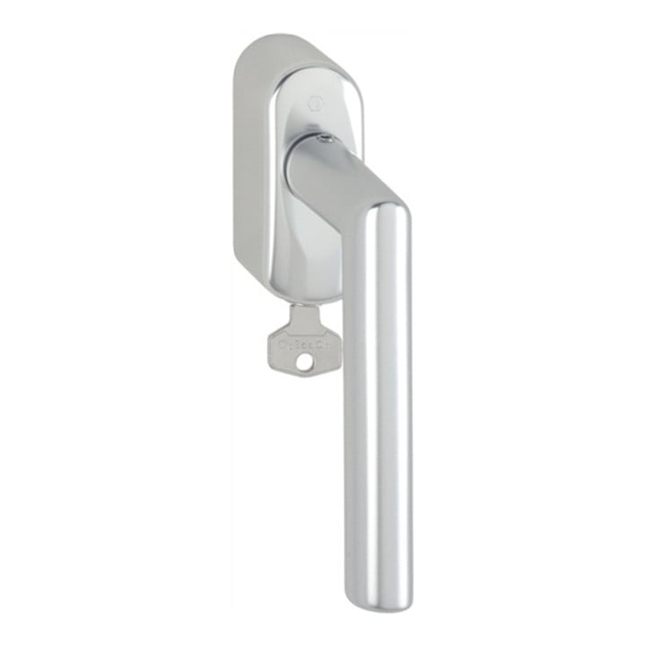 Fenstergriff Amsterdam 1400/US950 7mm Vollstift Länge 32mm Alu F1 abschließbar