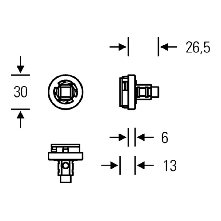 Fenstergriffadapter 34 0000 71101 VA f.matt 24-38mm m.Rastung FSB