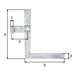 Fensterl.-Winkelb.L.250x200mm B.30mm S.3mm STA galv.gelb verz.L ger.GAH