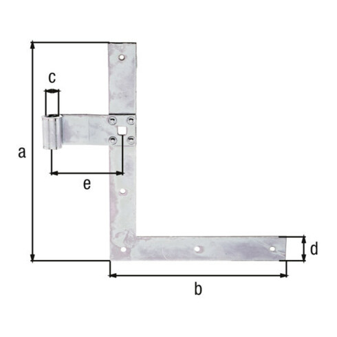 Fensterl.-Winkelb.L.250x200mm B.30mm S.3mm STA galv.gelb verz.L ger.GAH