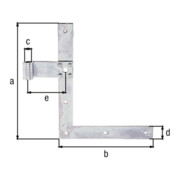 Fensterl.-Winkelb.L.250x200mm B.30mm S.3mm STA galv.gelb verz.L ger.GAH