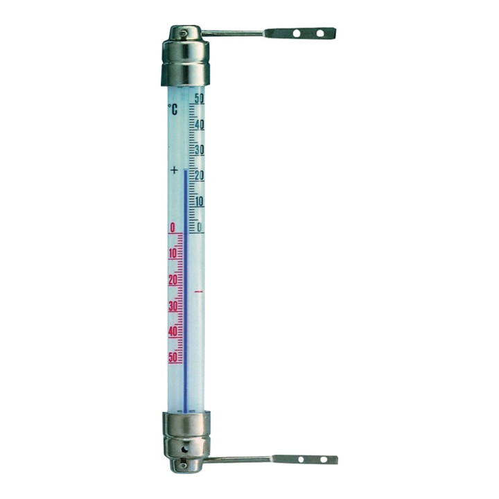 Fensterthermometer Messber.-50 b.50GradC H200xB23xT28mm Metall TFA