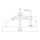Fer de serrage AMF 6311 Construction légère pour rainures en T 36, 42 mm longueur 315 mm