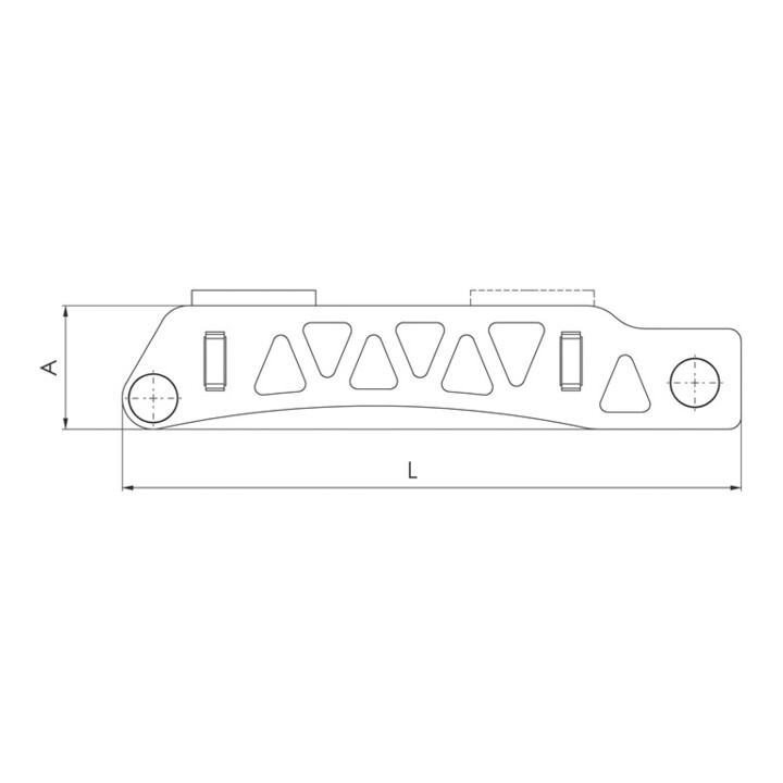 Fer de serrage AMF 6311 Construction légère pour rainures en T 36, 42 mm longueur 315 mm