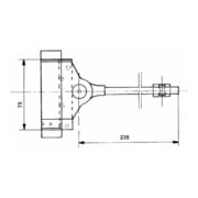 Ferme-porte à ressort pour portes légères DENI 25 kg ZN-3