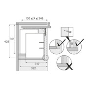 Ferrure de pivotement intérieur Lift Up, épaisseur d'abattant 18 / 19 mm Hettich-2