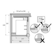 Ferrure de pivotement intérieur Lift Up, épaisseur d'abattant 18 / 19 mm Hettich-4