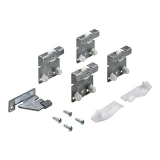 Ferrure de porte coulissante Hettich Top Line 27 Ensemble complet 2 portes 25kg DIN L/R