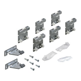 Ferrure de porte coulissante Hettich Top Line 27 Ensemble complet 3 portes 25kg DIN L/R