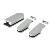 Ferrure de porte en verre STUDIO Boîte de comptoir STUDIO Rondo LM anodisé argent UV DIN L/R-1