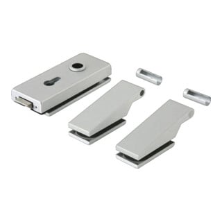 Ferrure de porte en verre STUDIO Classic LM LM anodisé argent PZ DIN L/R
