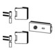 Ferrure de porte en verre STUDIO Classic/OFFICE Classic LM argent anodisé BB DIN L/R-1