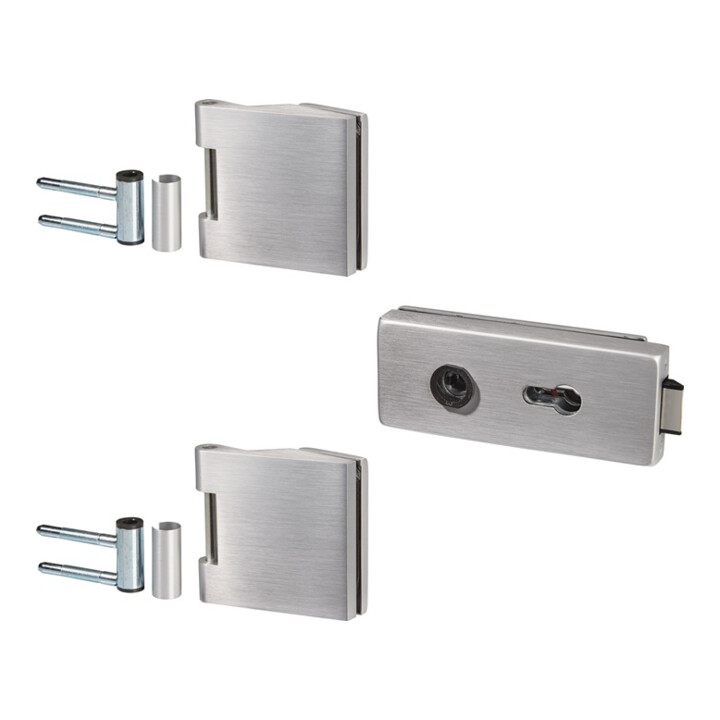 Ferrure de porte en verre STUDIO Classic/OFFICE Classic LM LM Béquille avant Niro foncé Niro UV