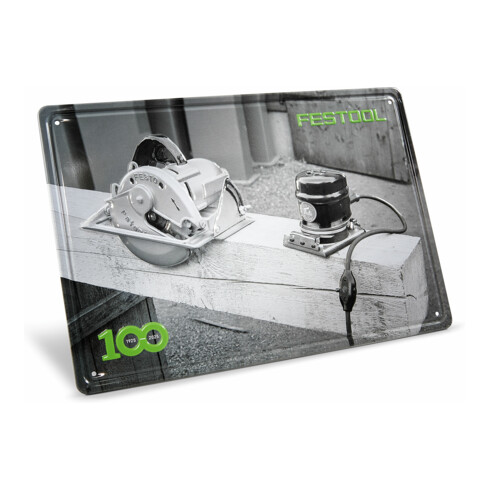 Festool 100 Jahre Blechschild Retro Maschinen MES-FT1 100Y
