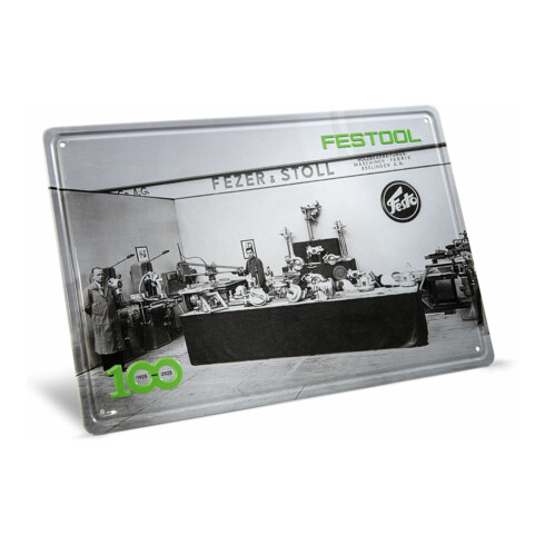Festool 100 Jahre Blechschild Retro Messestand MES-FT2 100Y