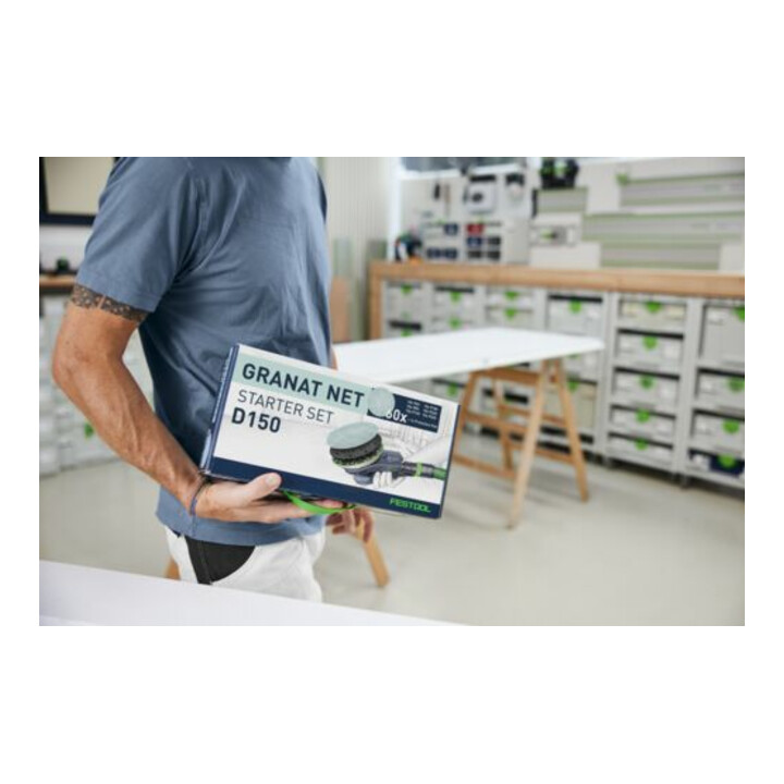Festool Abrasif en maille Granat Net D150 GR NET-Set